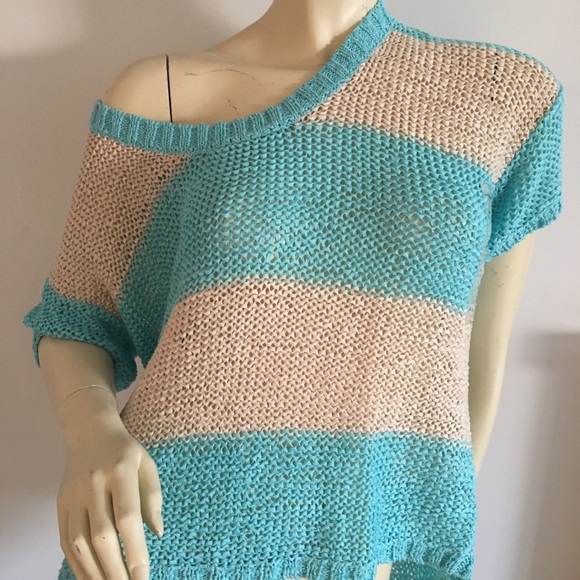 Calvin Klein Jeans short sleeve striped knit top - Picture 2 of 7